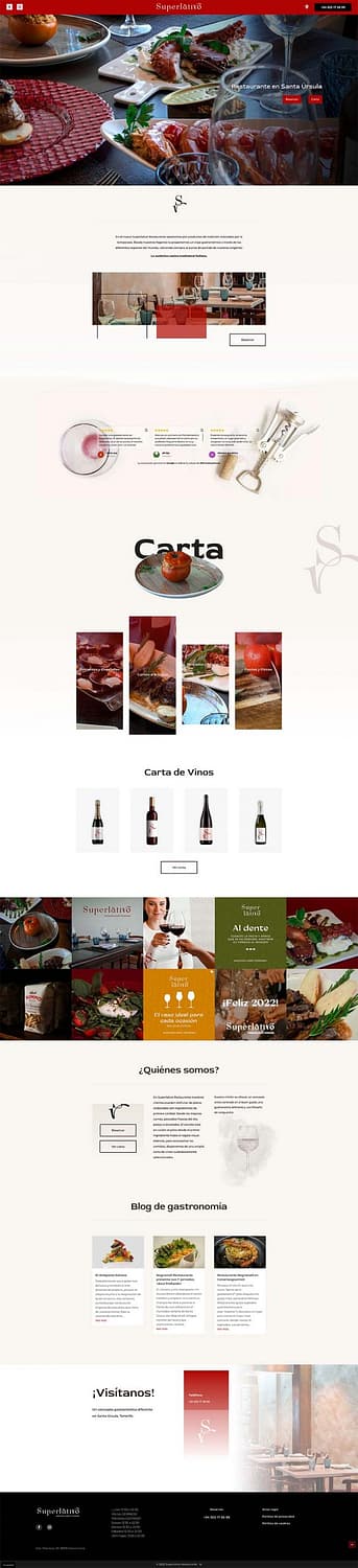 Web de Superlativo Restaurante